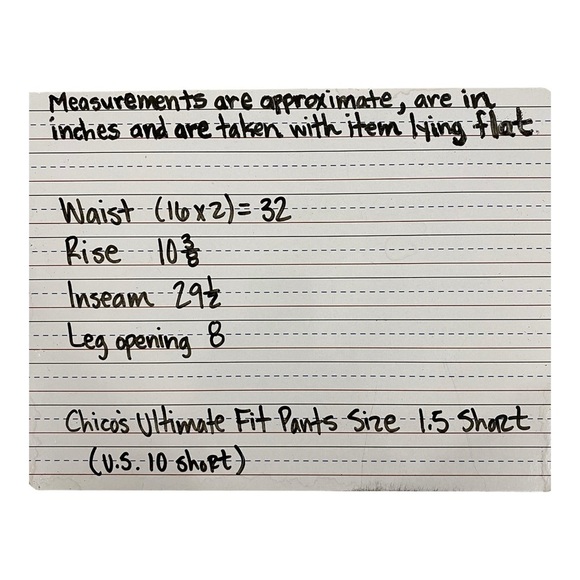 Chico's Womens Dress Pants Size 1.5 (10) Short The Ultimate Fit Side Zip Taupe - Picture 7 of 7